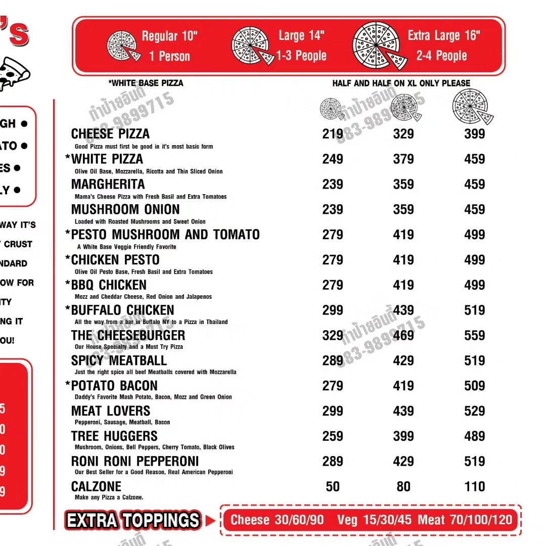 Burger Daddy Menu - Image 2