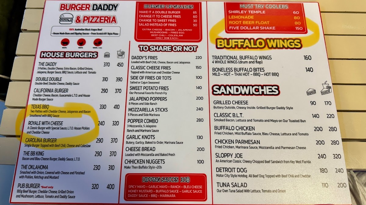 Burger Daddy Menu - Image 4